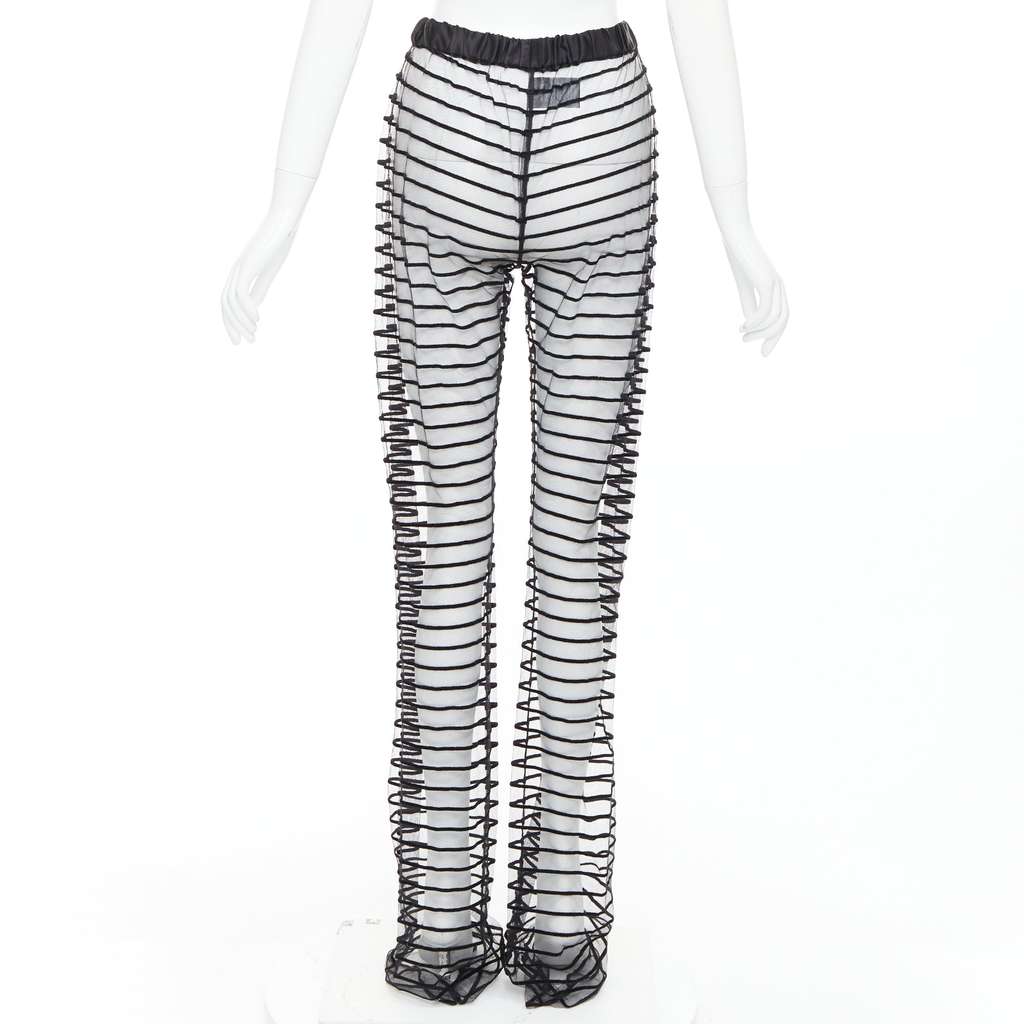 Dries Van Noten Sheer Straight Pants Black Polyamide Very good - Box View