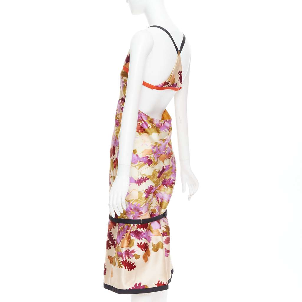Prada Floral Bondage Dress MultiColor Wool Very good - Box View