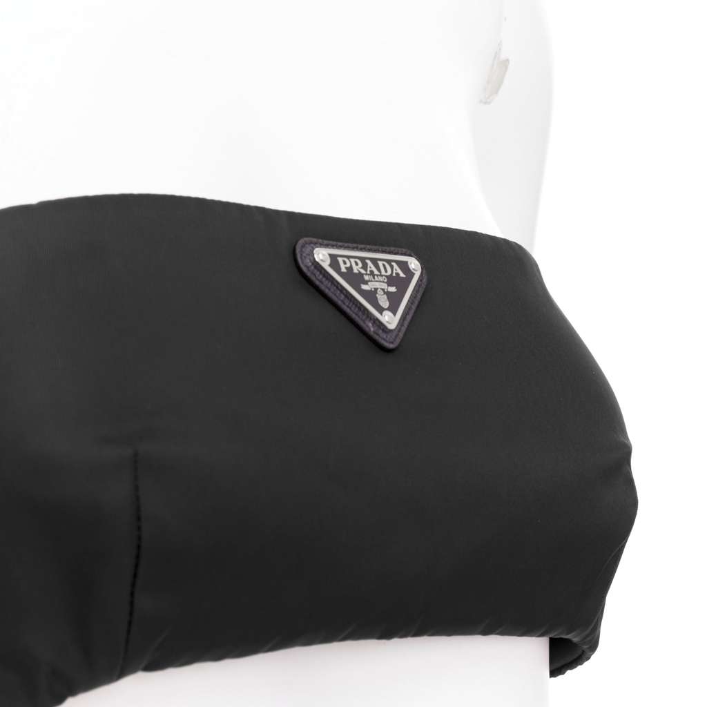 Prada Plunge Crop Bralette Black Never worn, with tag - Back View
