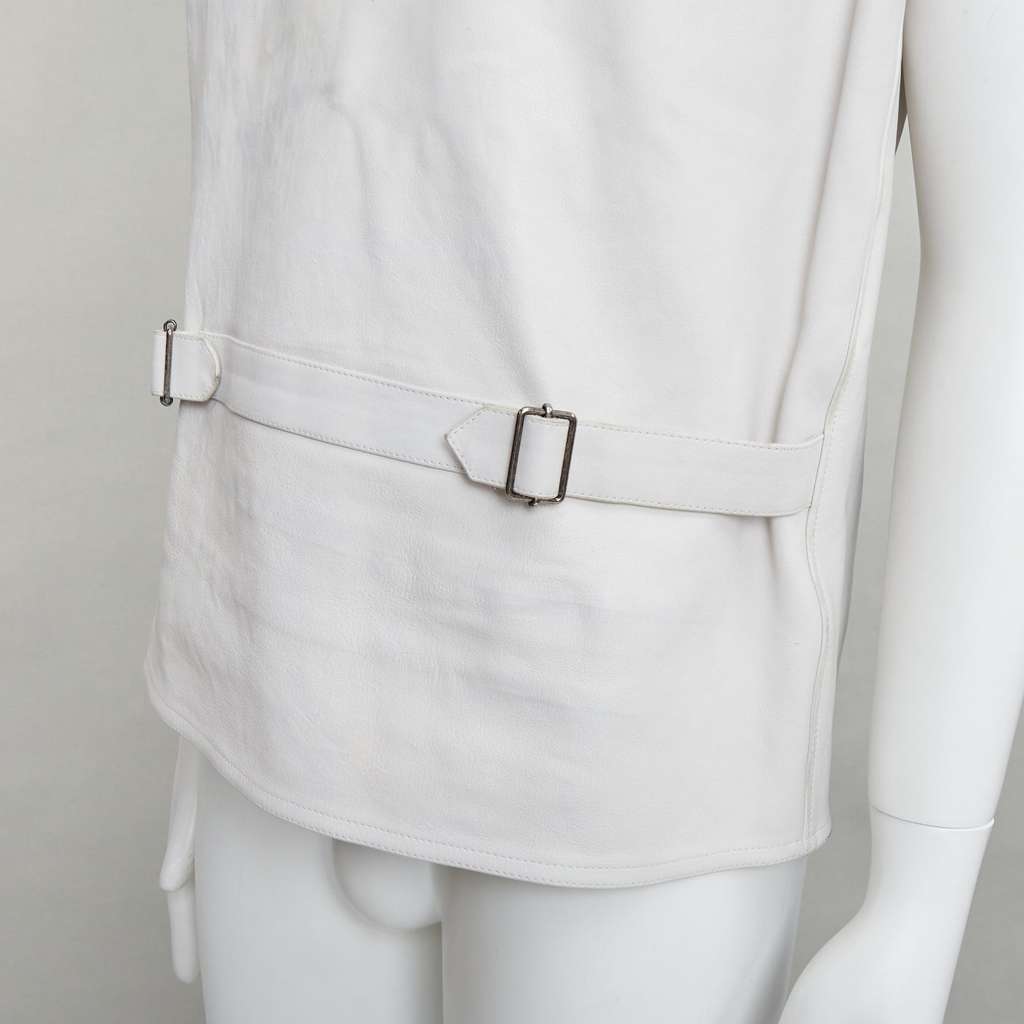 Prada White Leather Vest Ecru Leather Very good condition - Back View