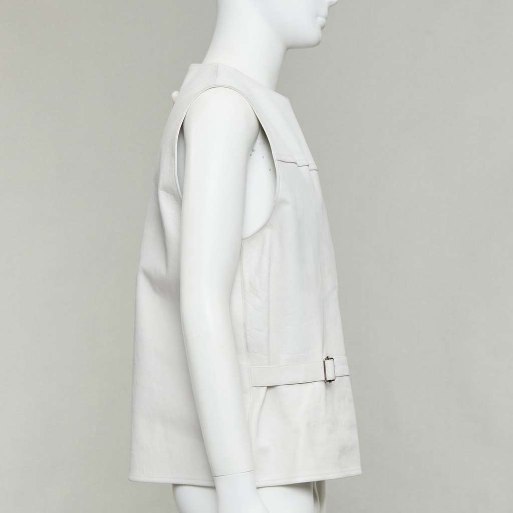 Prada White Leather Vest Ecru Leather Very good condition - Model View