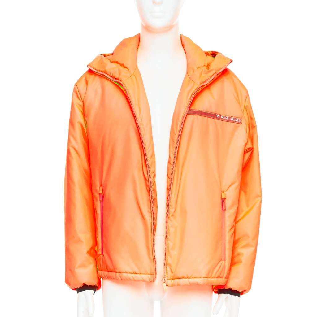Prada Neon Orange Puffer Orange Never worn, with tag - Front View