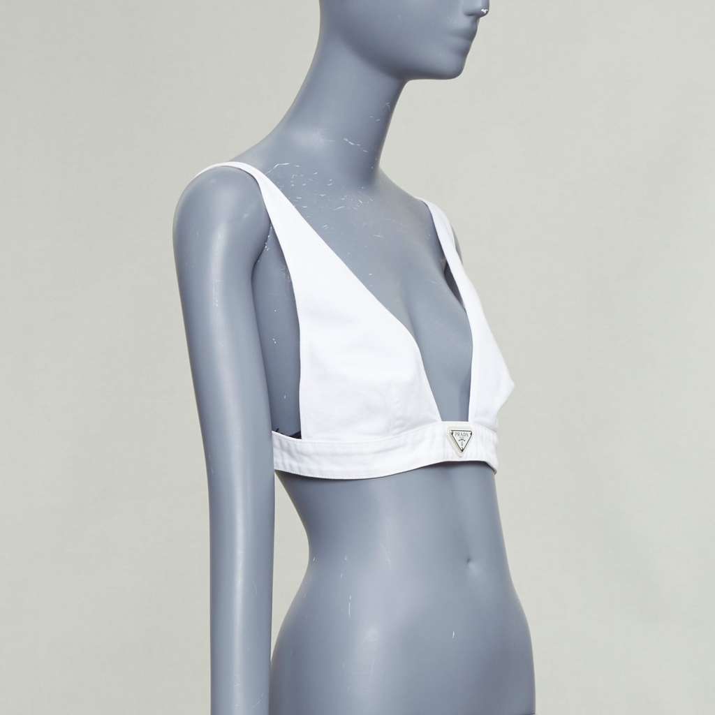 Prada Tweed Rubber Bustier White Never worn, with tag - Inside View