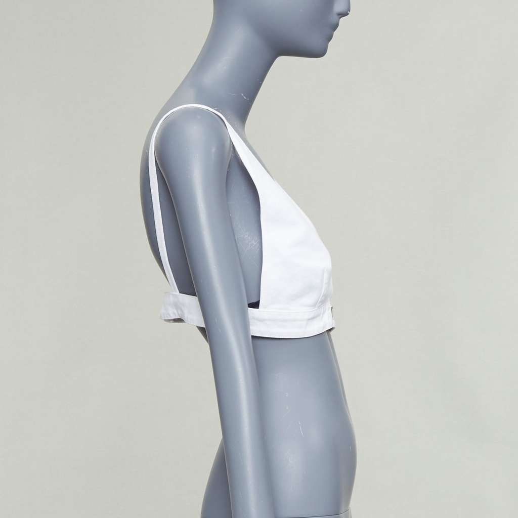 Prada Tweed Rubber Bustier White Never worn, with tag - Model View