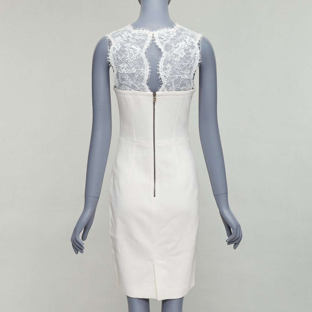Emilio Pucci Collar Cocktail Dress Ecru Wool Very good - Box View