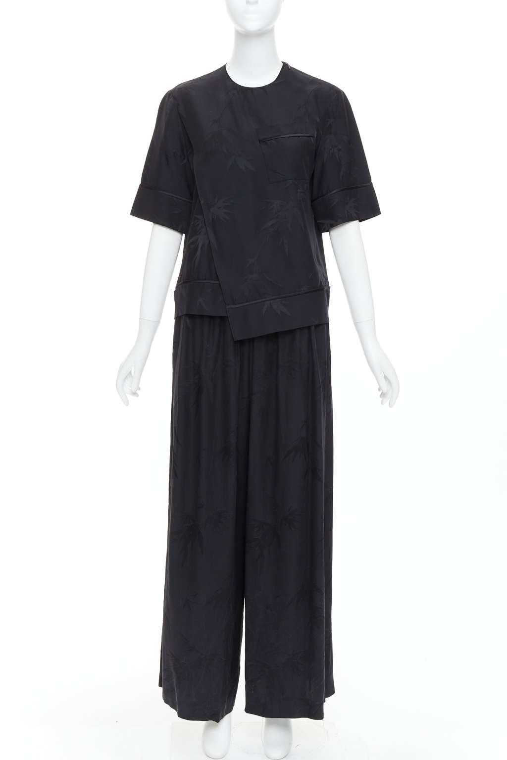 Ms Min Bamboo Brocade Set Black Silk Very good - Front View