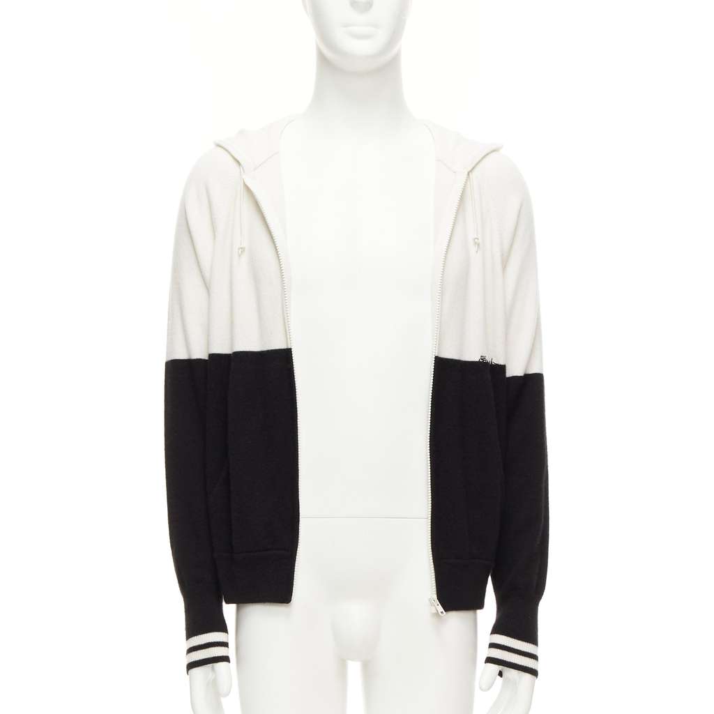 Loro Piana Logo Embroidery Hoodie Black Cashmere Good - Inside View