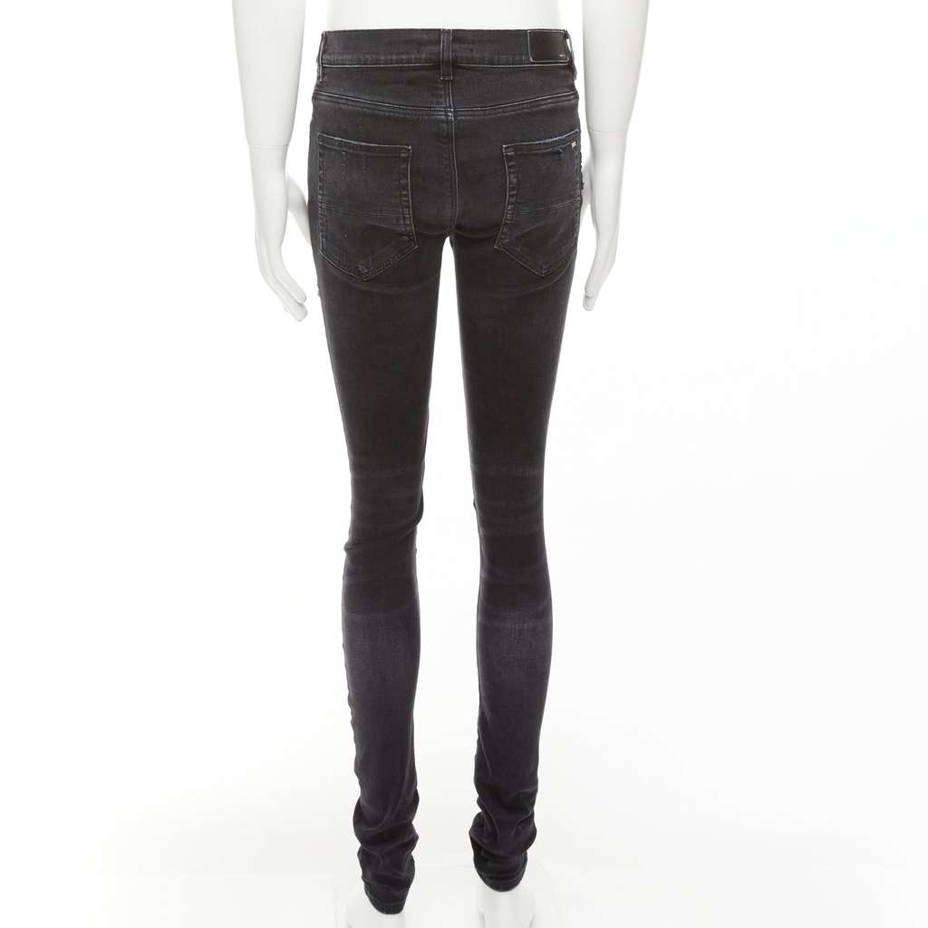 Amiri Charcoal Distressed Jeans Black Cotton Very good - Box View