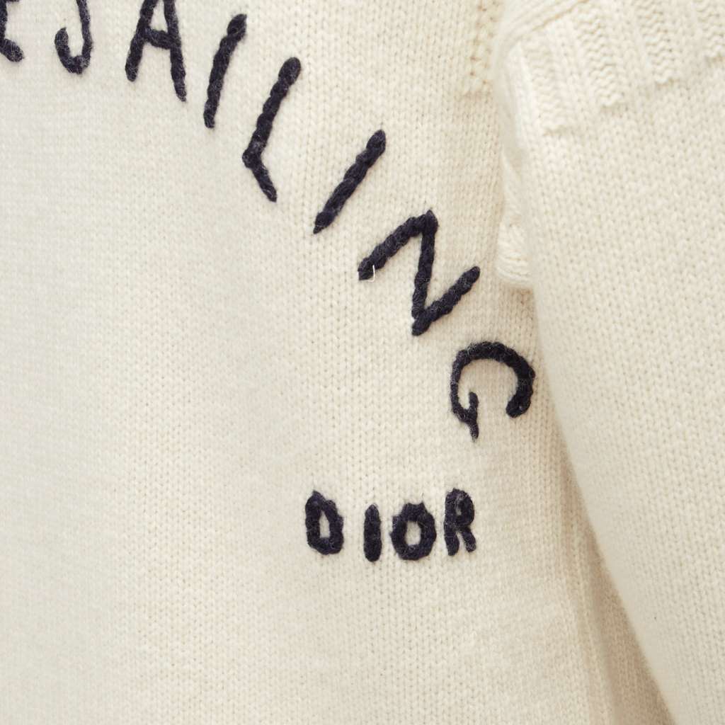 Dior Rather Be Sailing Ecru Wool Good - Back View