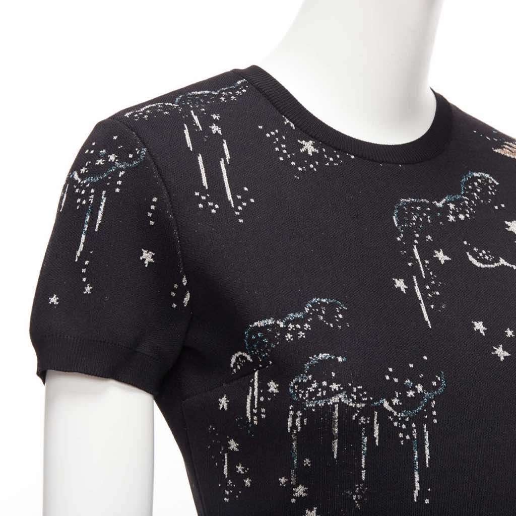 Valentino Garavani Glitter Cloud Dress Black Viscose Never worn - Back View