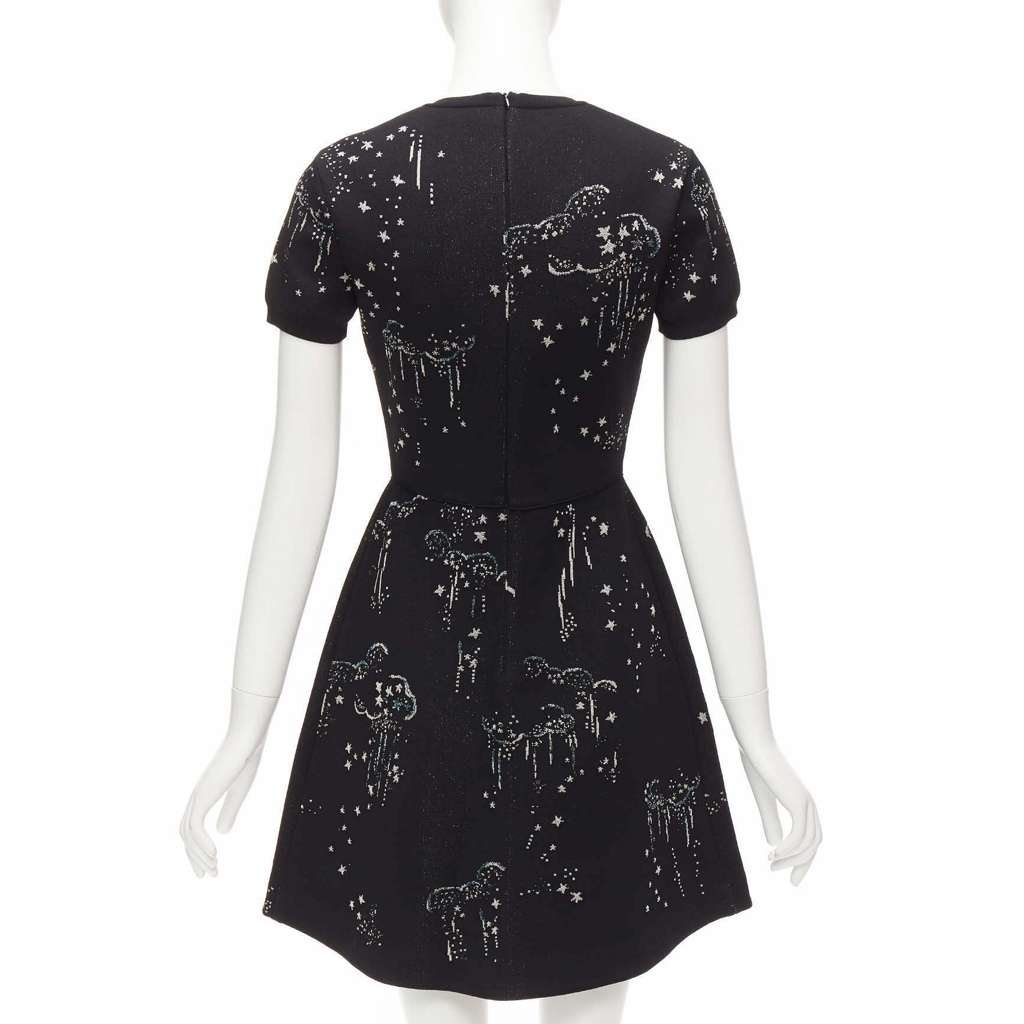 Valentino Garavani Glitter Cloud Dress Black Viscose Never worn - Box View