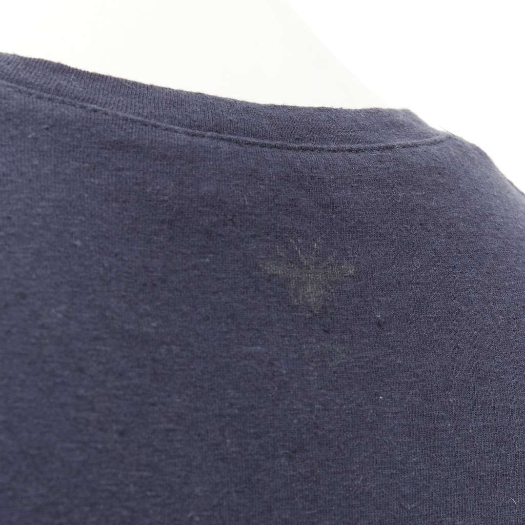 Dior Feminist Linen T-Shirt Navy Cotton Good - Back View