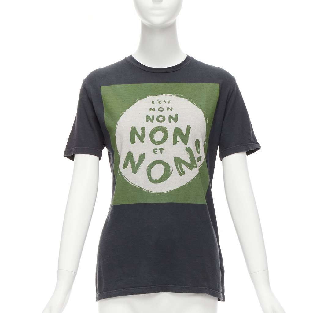 Dior Gothic Linen T-Shirt Black Cotton Fair - Front View