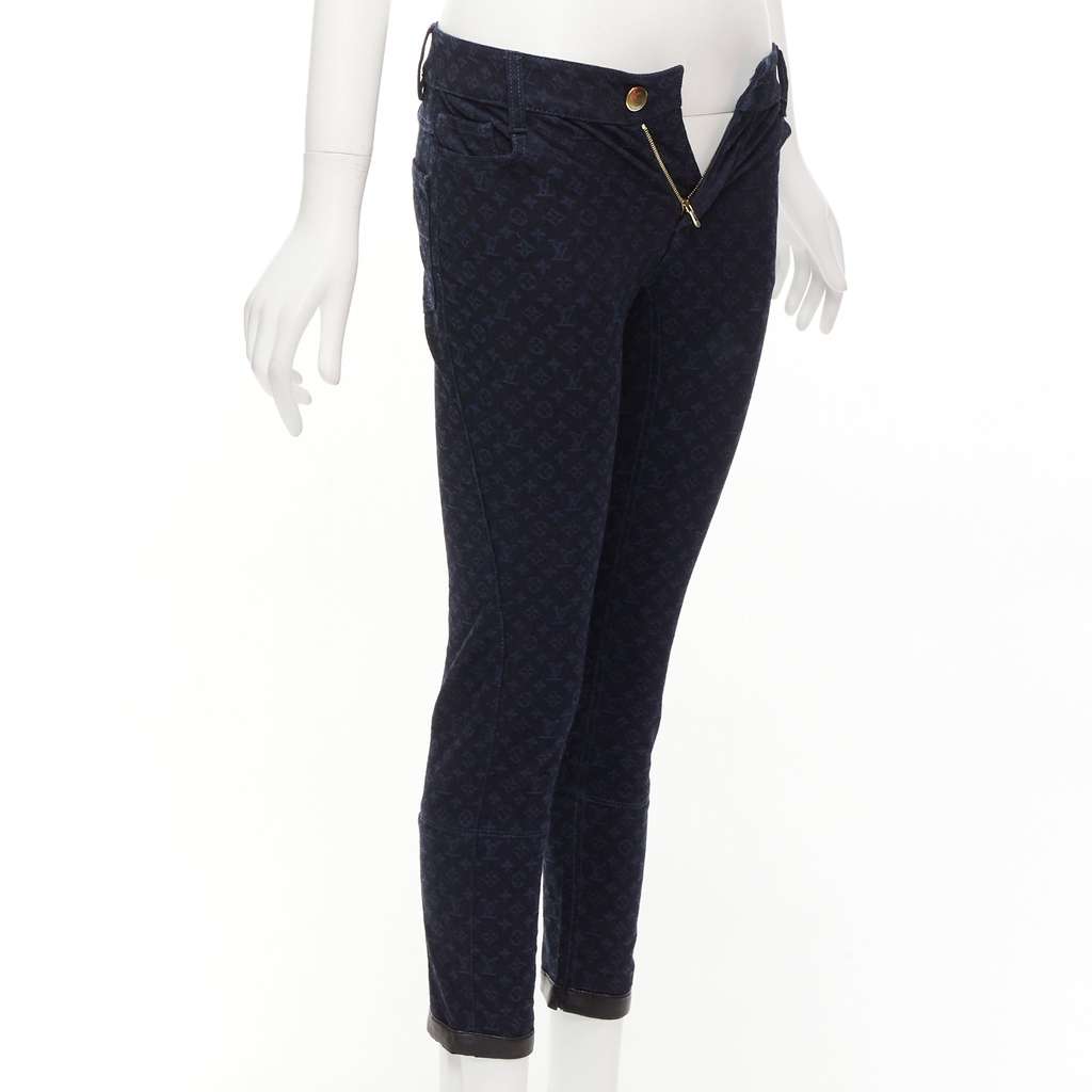 Louis Vuitton LV Trim Skinny Jeans Blue Cotton Very good - Inside View