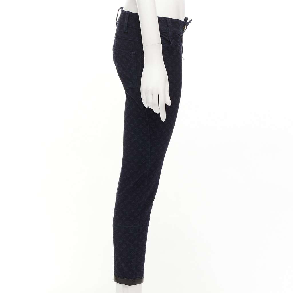 Louis Vuitton LV Trim Skinny Jeans Blue Cotton Very good - Model View