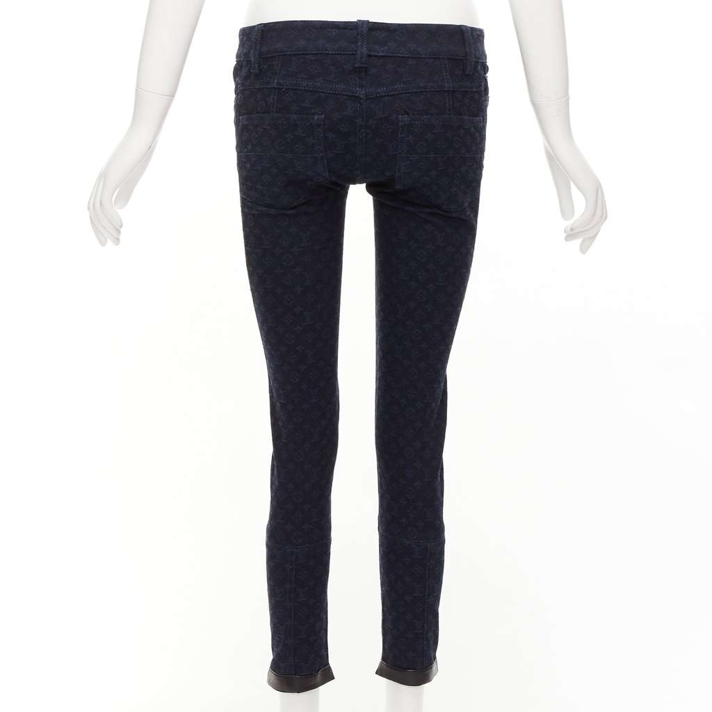Louis Vuitton LV Trim Skinny Jeans Blue Cotton Very good - Box View