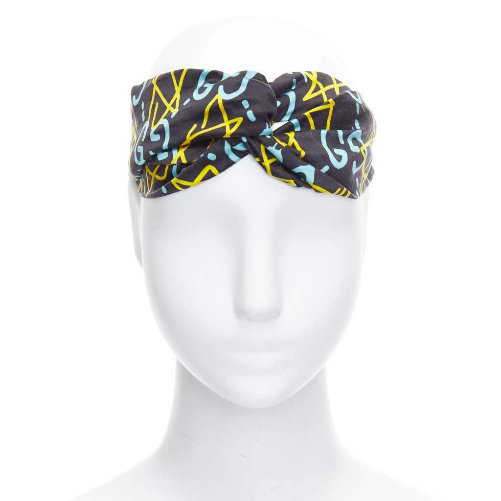 Gucci Silk Twist Headband Black Good - Front View