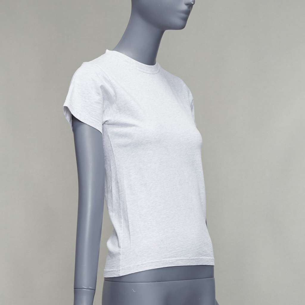 Balenciaga Logo Embroidery Tee Grey Cotton Very good - Model View