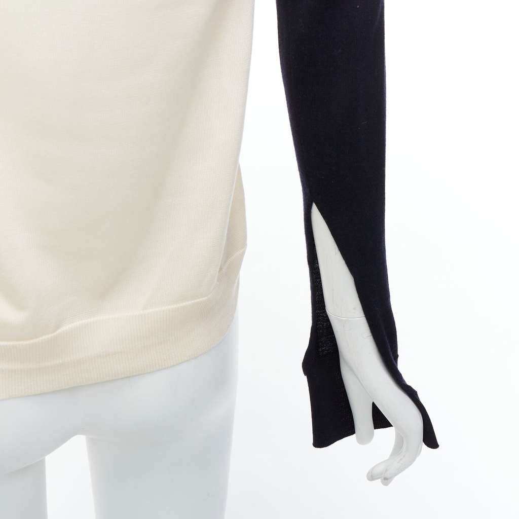 Celine Panelled Button Sweater Black Silk Fair - Back View