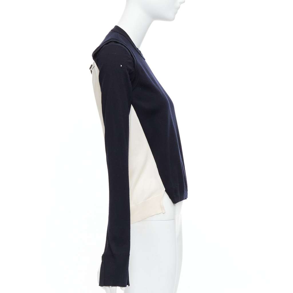 Celine Panelled Button Sweater Black Silk Fair - Box View
