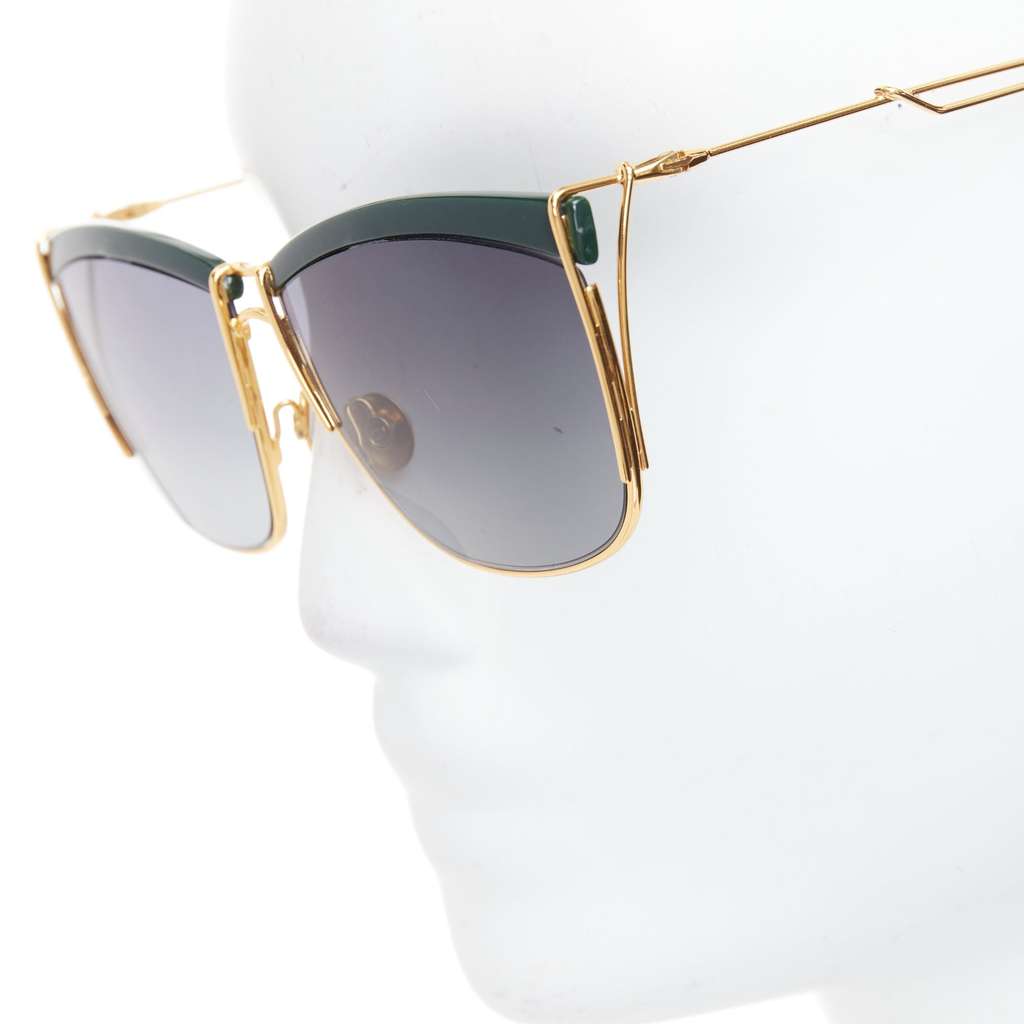 Dior Gradient Squoval Glasses Green Metal Very good - Back View
