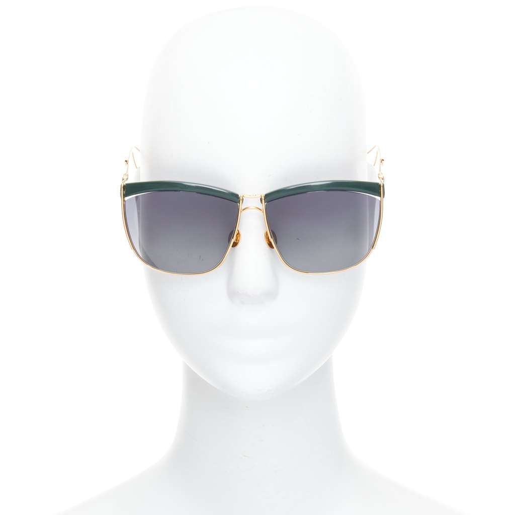 Dior Gradient Squoval Glasses Green Metal Very good - Inside View