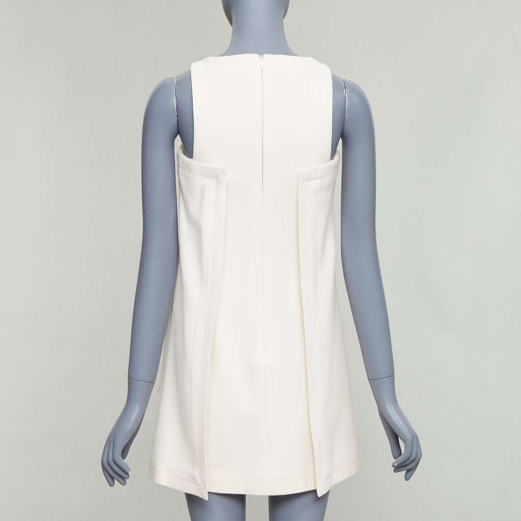 Fendi Leather Patch Dress Ecru Wool Good - Box View