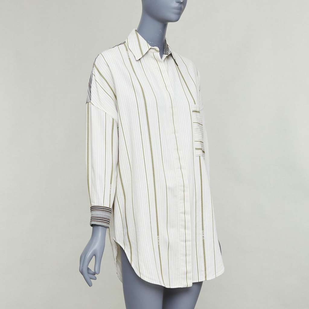 Loewe Striped Oversized Shirt MultiColor Wool Very good - Model View