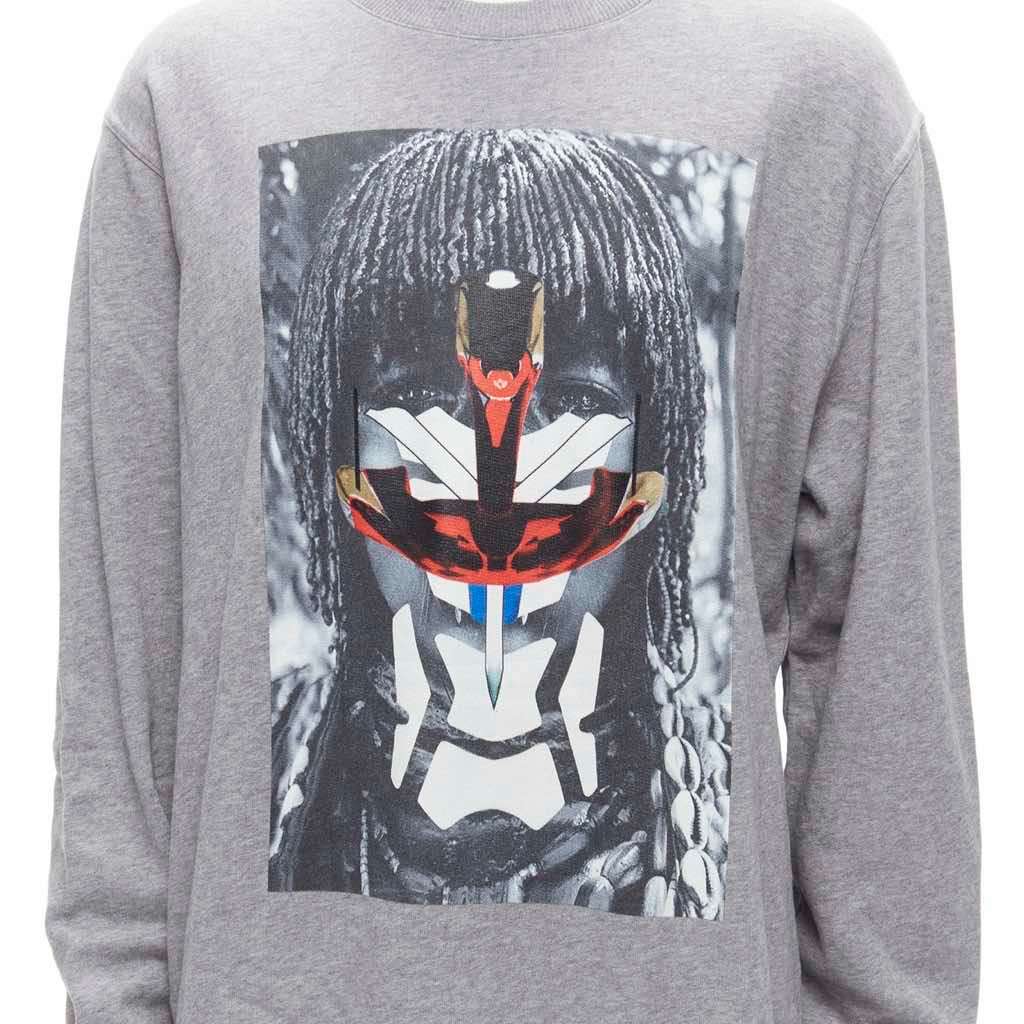 Givenchy Tribal Graphic Sweater Grey Cotton Never worn - Back View