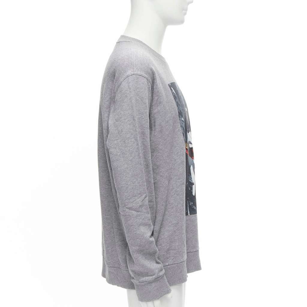 Givenchy Tribal Graphic Sweater Grey Cotton Never worn - Model View