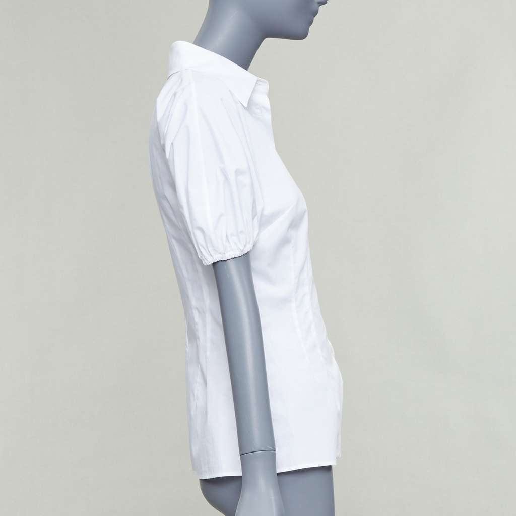 Dolce & Gabbana Dolman Puff Shirt White Cotton Very good condition - Model View
