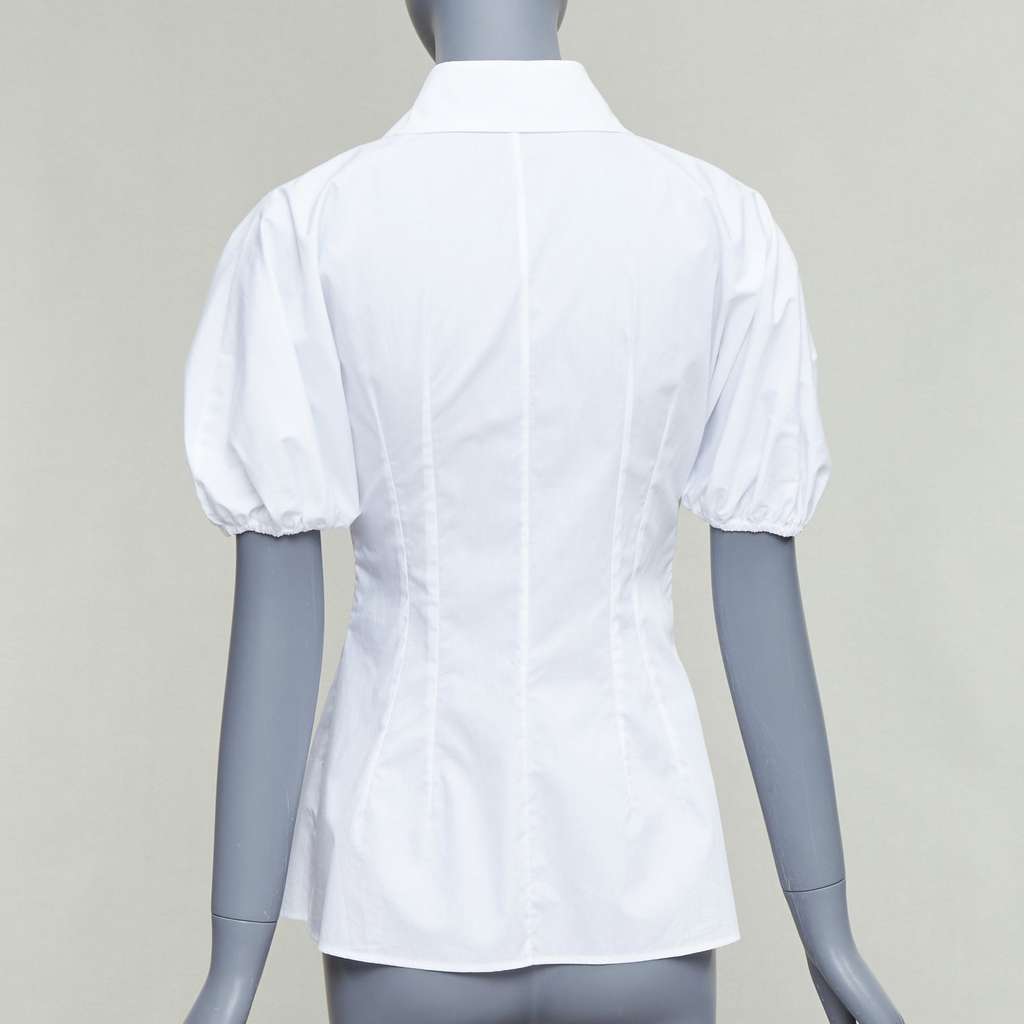 Dolce & Gabbana Dolman Puff Shirt White Cotton Very good condition - Box View