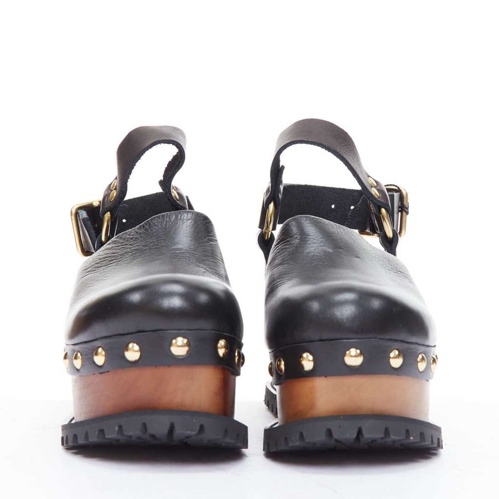 Sacai Clog Black Leather Never worn, with tag - Inside View