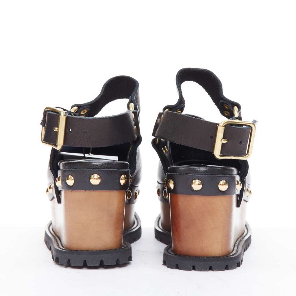 Sacai Clog Black Leather Never worn, with tag - Box View