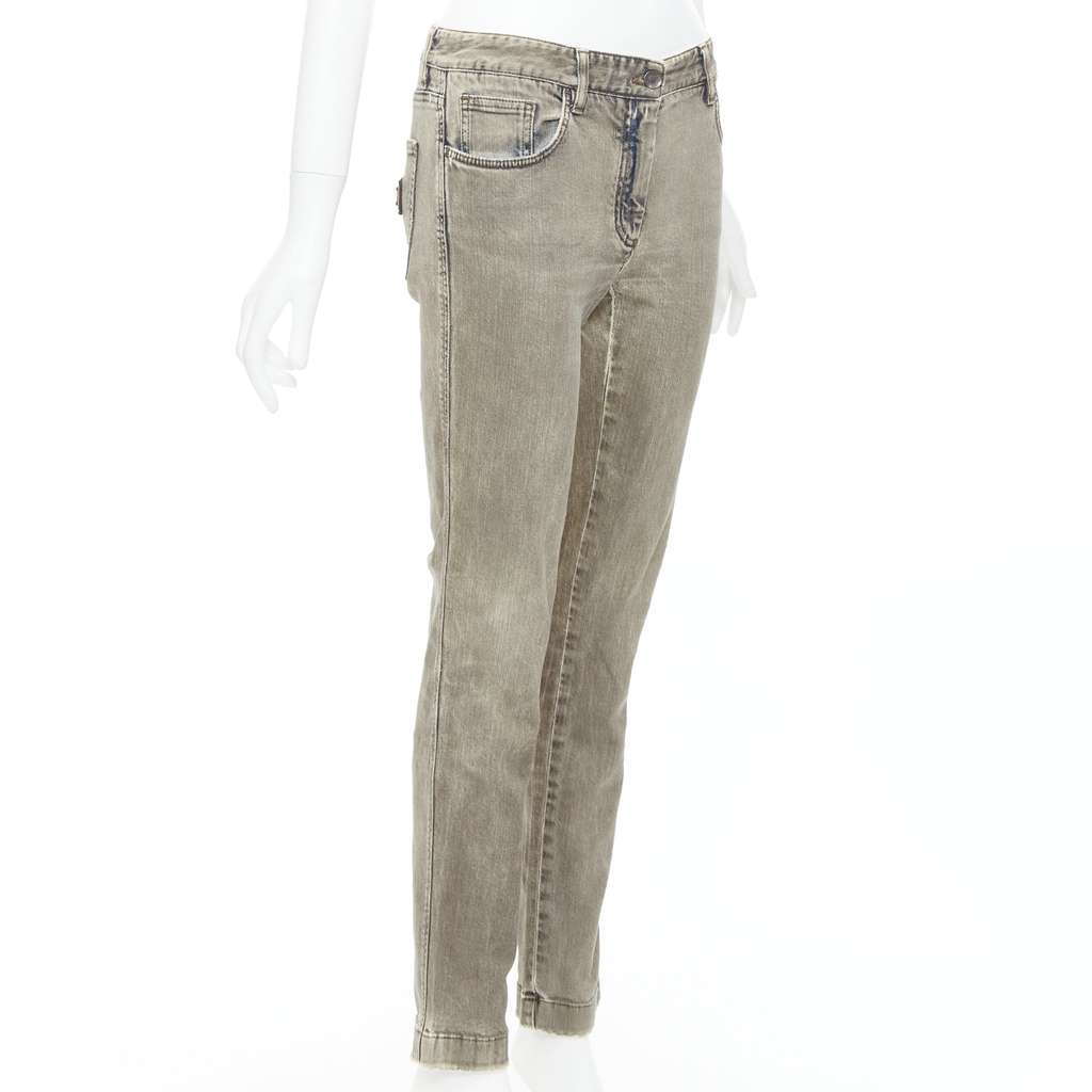 Dolce & Gabbana Khaki Metal Plate Jeans Khaki Very good condition - Inside View