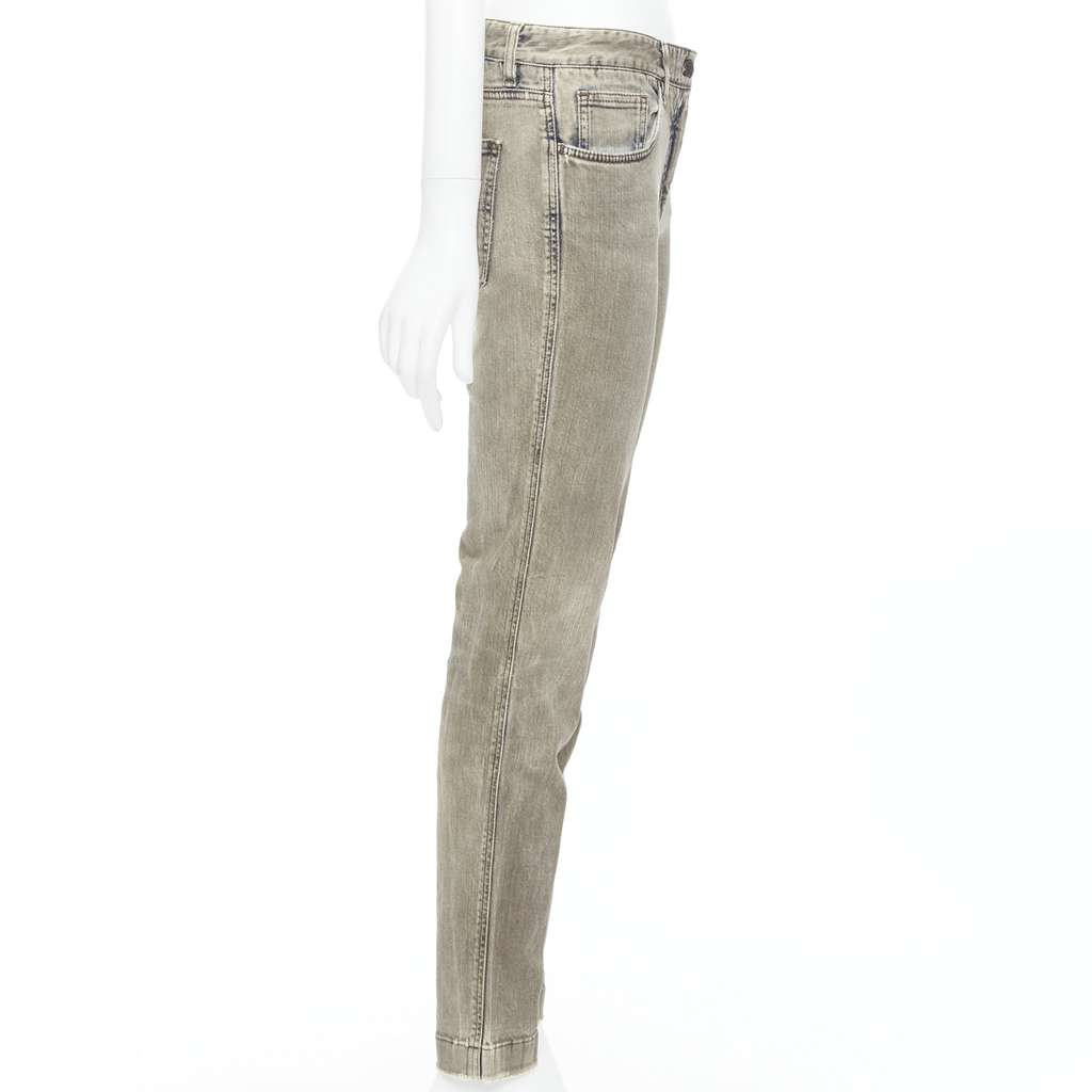 Dolce & Gabbana Khaki Metal Plate Jeans Khaki Very good condition - Model View