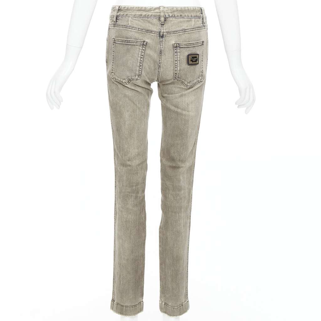Dolce & Gabbana Khaki Metal Plate Jeans Khaki Very good condition - Box View