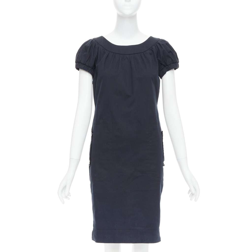 Dolce & Gabbana Puff Sleeves Dress Black Cotton Very good condition - Inside View