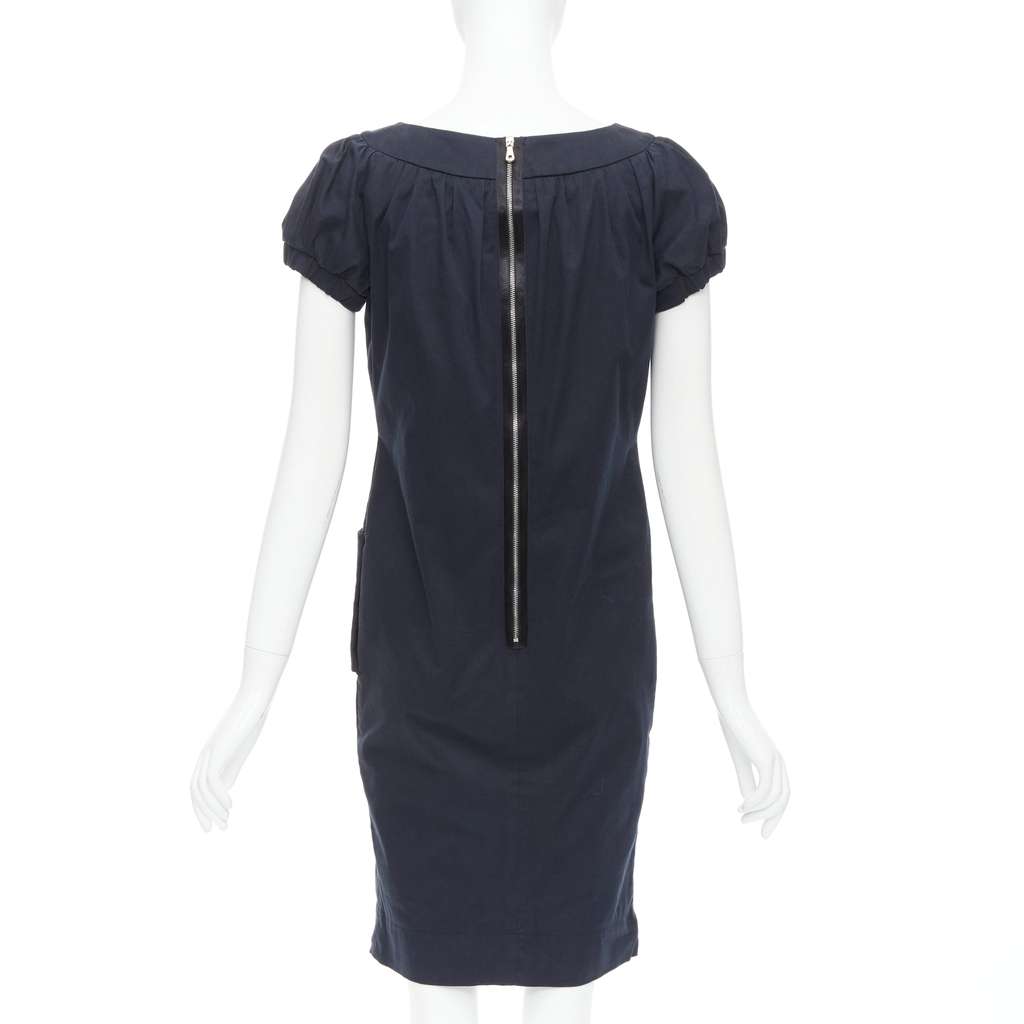 Dolce & Gabbana Puff Sleeves Dress Black Cotton Very good condition - Box View