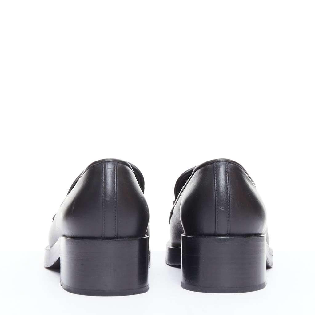 Chanel Coin Embellished Loafers Black Leather Good - Box View