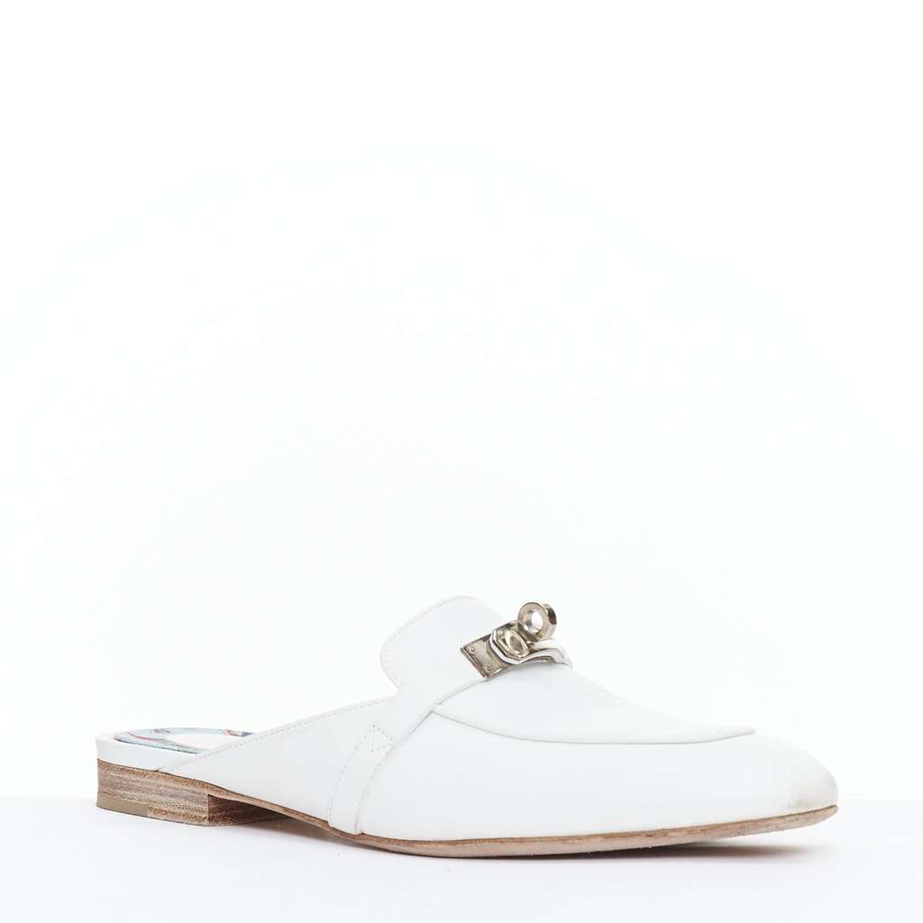 Hermès OZ Mule White Leather Fair condition - Inside View
