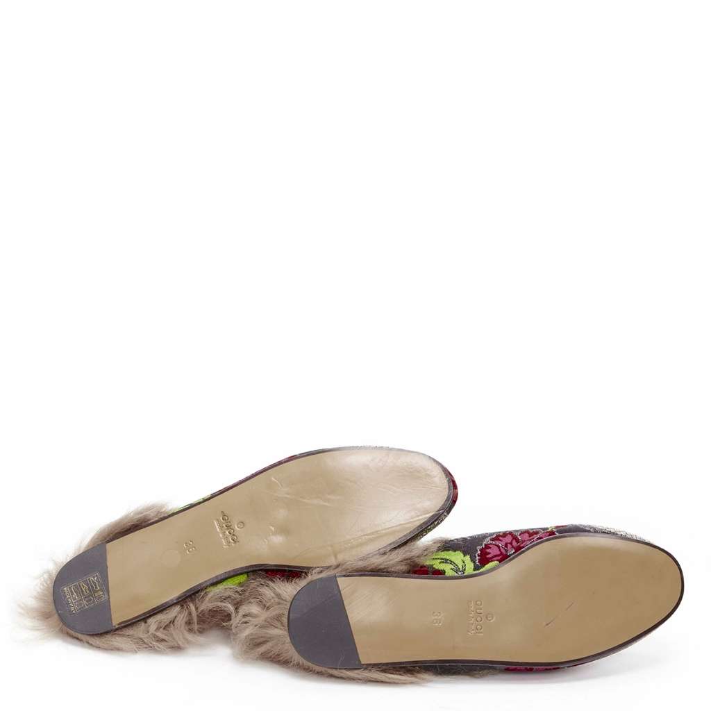 Gucci Floral Fur Loafers MultiColor Never worn - Box View