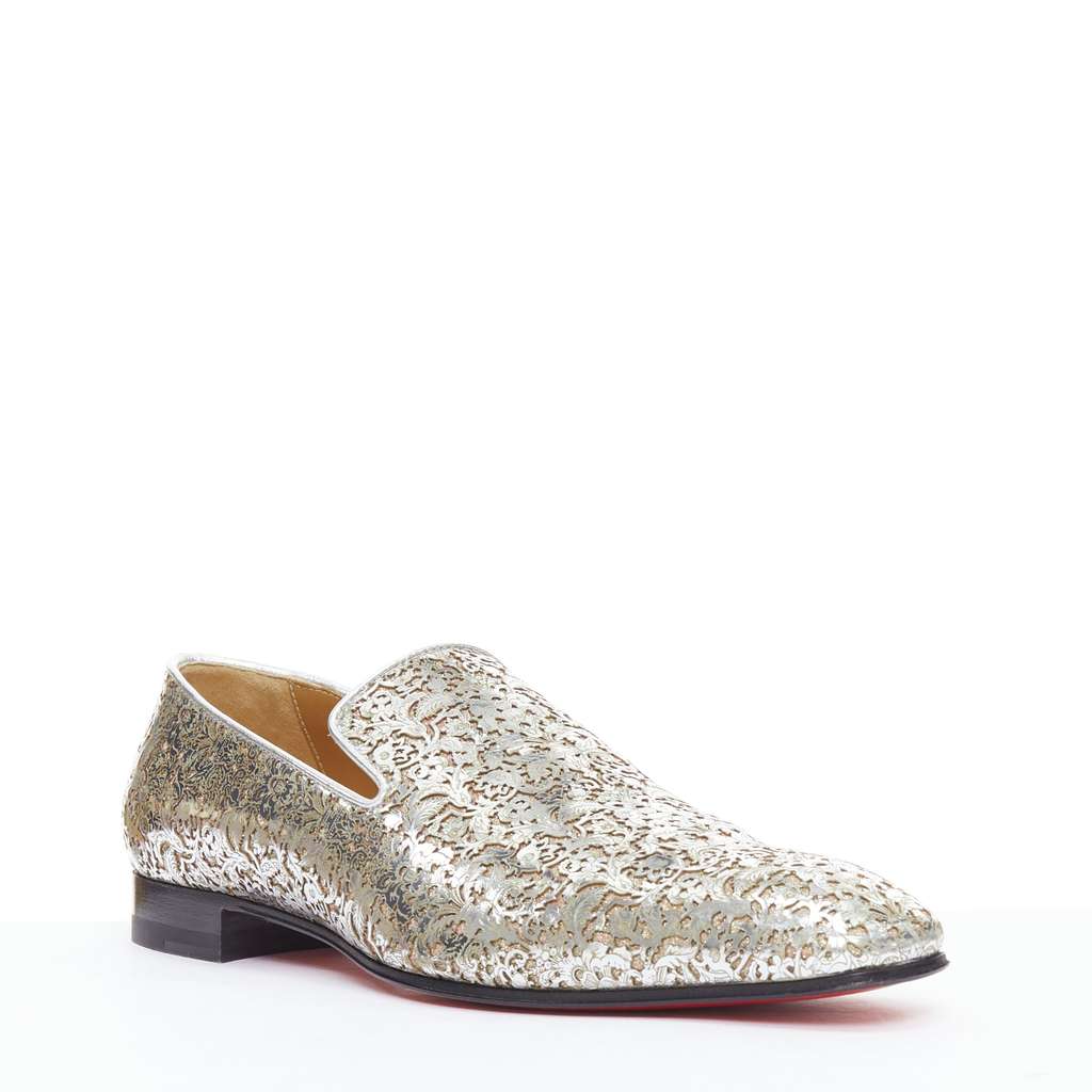 Christian Louboutin Dandelion Silver Leather Very good - Front View