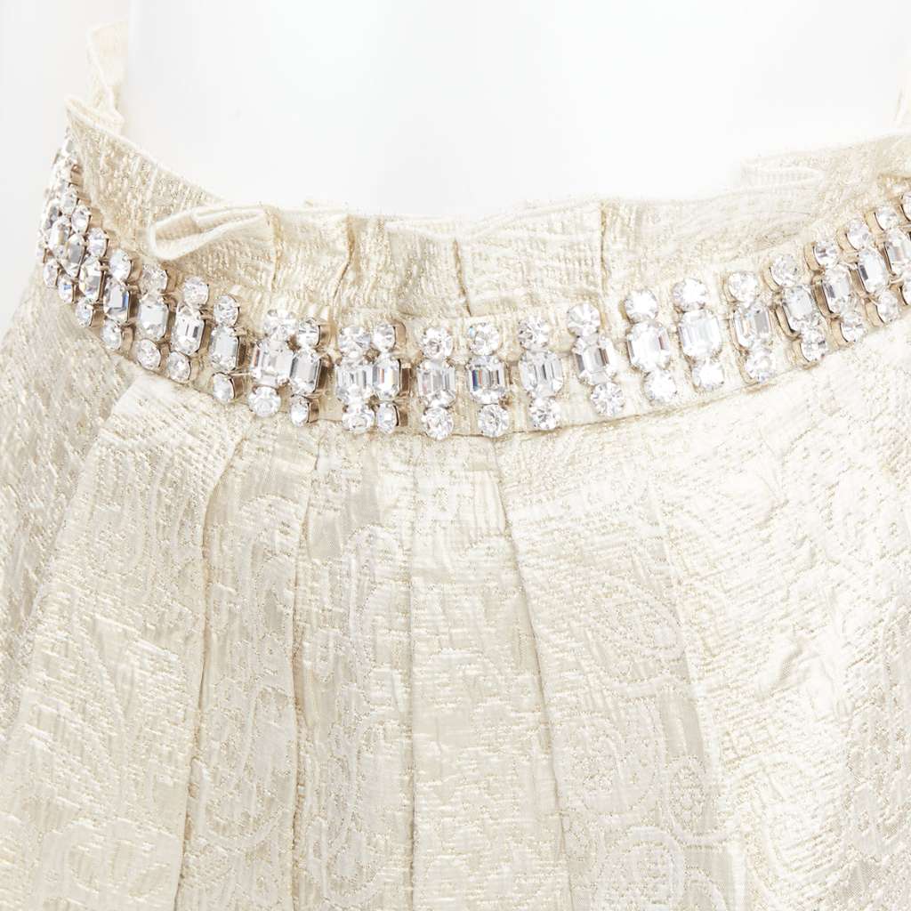 Dolce & Gabbana Rhinestone Skirt Gold Cotton Very good condition - Back View