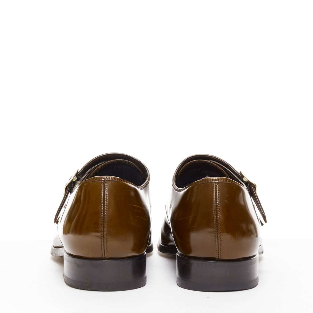 Tom Ford Monk Strap Loafers Brown Leather Fair condition - Box View
