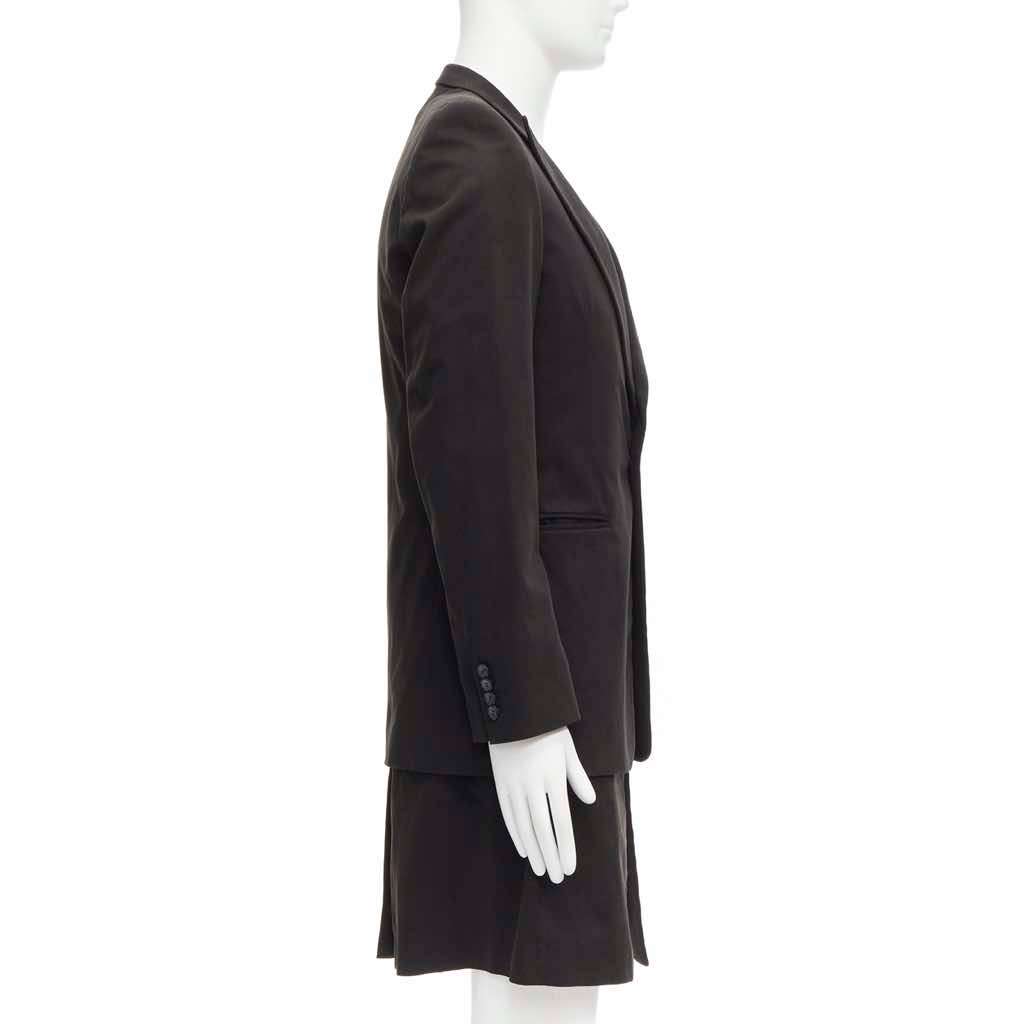 Raf Simons Black Layered Long Coat Black Cotton Very good - Box View