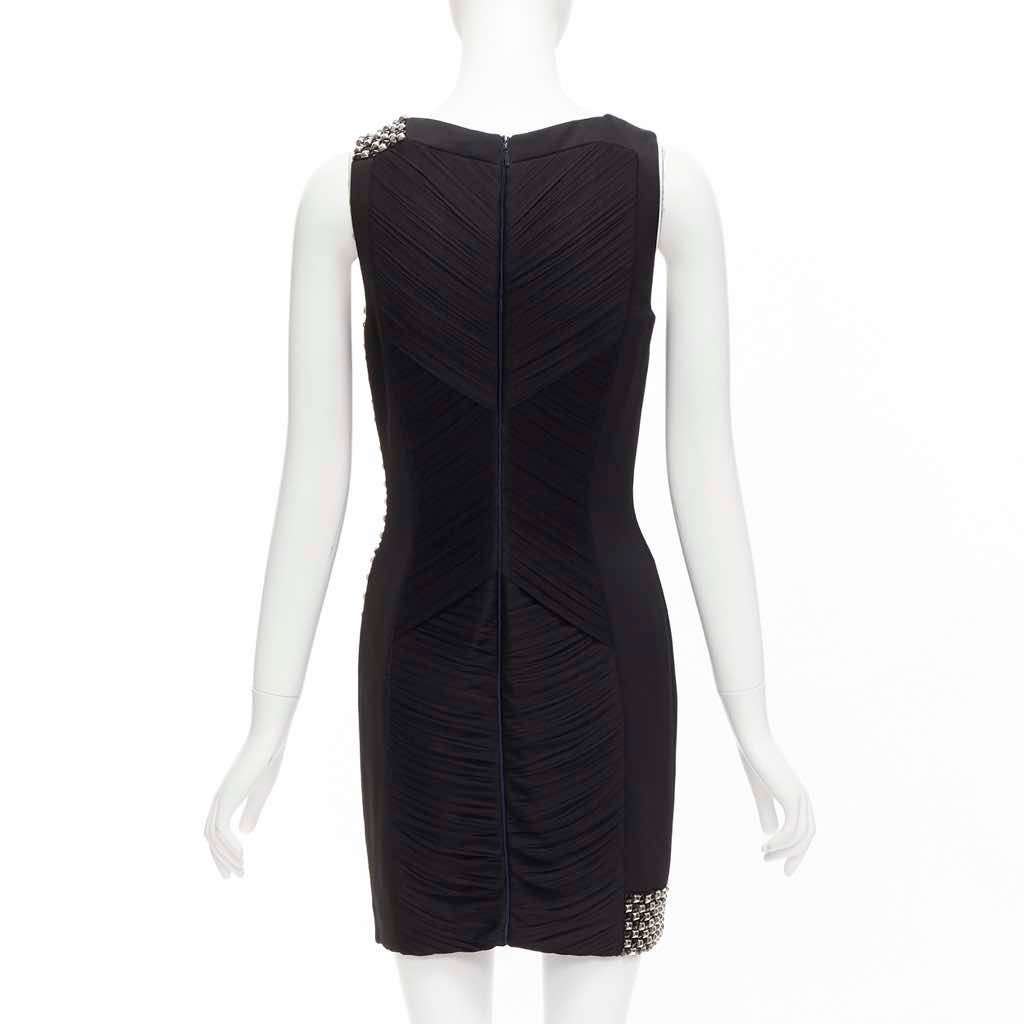 Versace Colorblock Mod Dress Purple Silk Very good - Box View