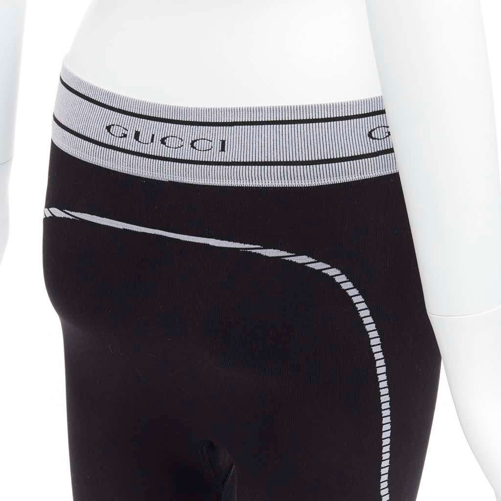 Gucci Ribbed Biker Leggings Black Very good - Back View