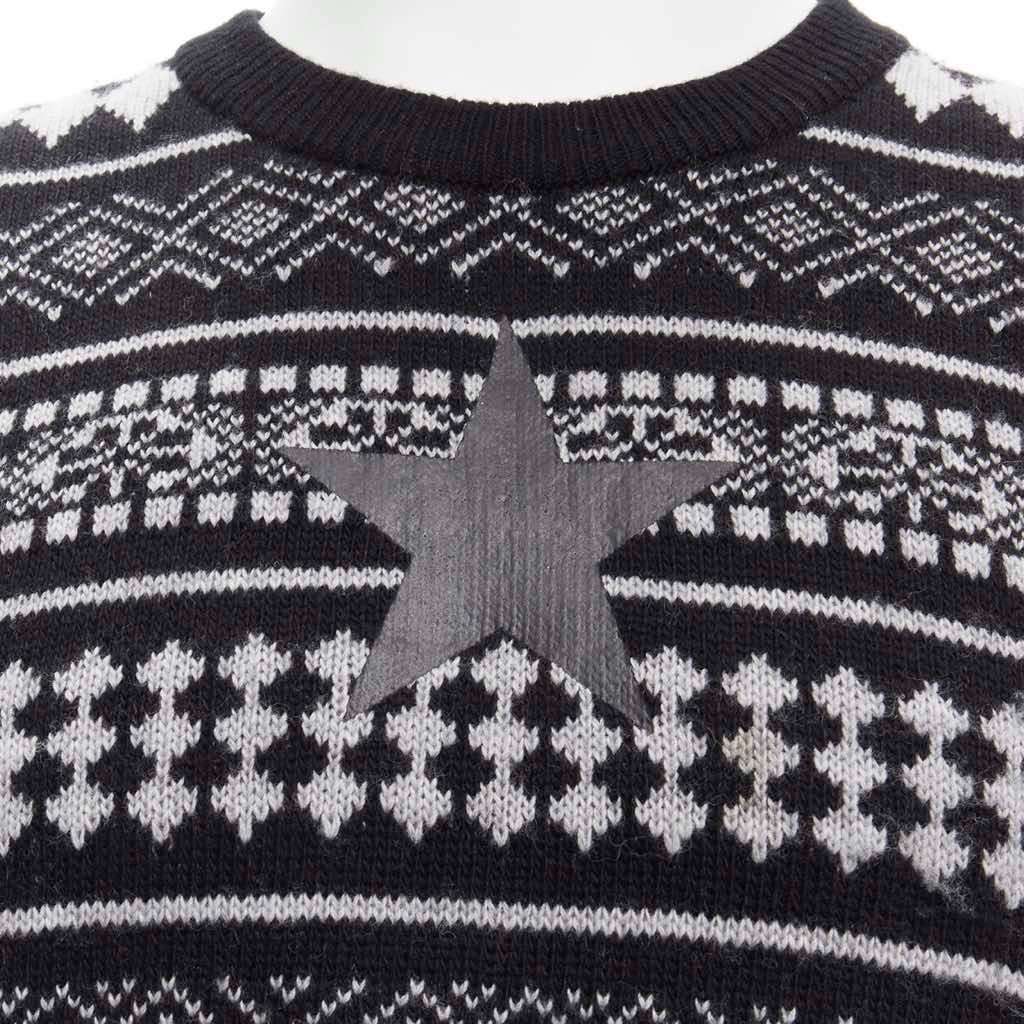 Givenchy Star Stripes Sweater Black Wool Very good - Back View
