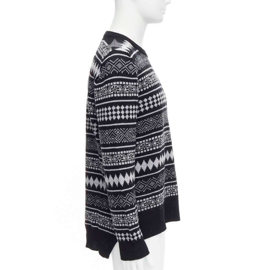Givenchy Star Stripes Sweater Black Wool Very good - Model View